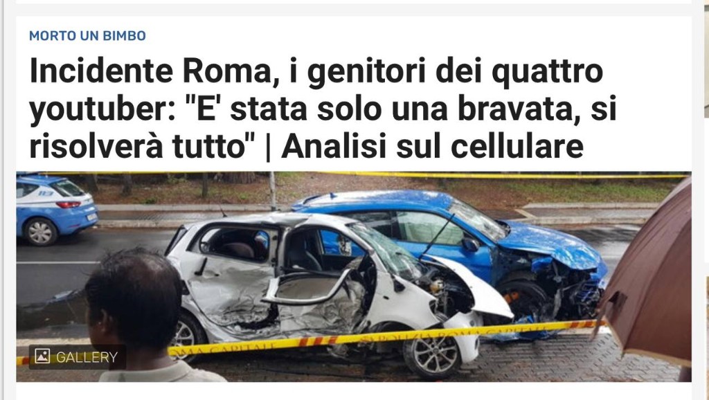 Youtubers Coinvolti In Un Incidente Che Ha Causato La Morte Di Un ...